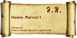 Haase Marcell névjegykártya